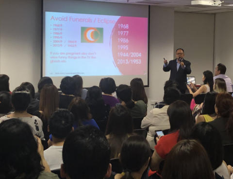 Master Lim conducting a fengshui event 